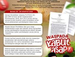 Kualitas Udara Jambi Sangat Tidak Sehat, Pemkot Liburkan Pembelajaran Tatap Muka 26–28 Agustus